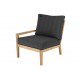 Fauteuil extrémité gauche salon de jardin en roble, Tivoli