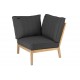 Fauteuil d'angle salon de jardin en roble, Tivoli
