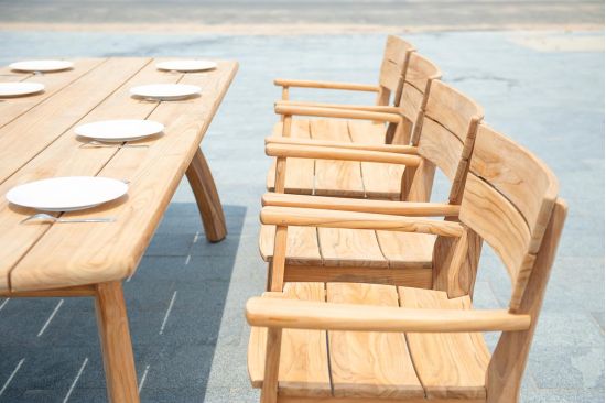 Grand fauteuil de jardin en teck, Sorrento