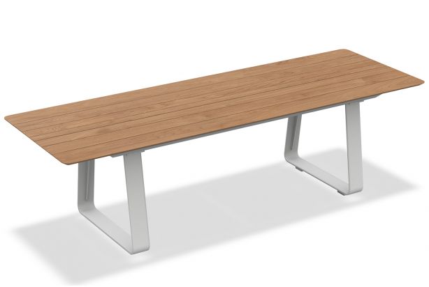Grande table de jardin design en teck grade A, haut de gamme, Elko